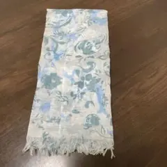 麻ストール　綿糸を合わせたチクチクしない柔らかなストール