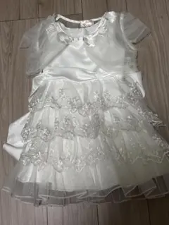 ホワイトフリルドレス 104cm 3-4才