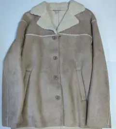 ベージュ ボタン付き カジュアルジャケット