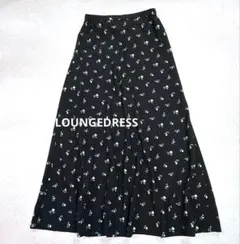 LOUNGEDRESS ラウンジドレス 小花柄ナロースカート ブラック FREEのサムネイル