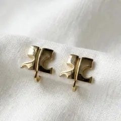 vintage ／クレージュ ロゴイヤリング　ゴールドカラー