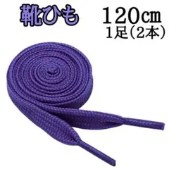 紫色 120cm 靴紐 シューレース 平紐 靴ひも スニーカー 無地