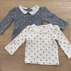 Baby GAP ハート柄トップス2枚セット 12-18M