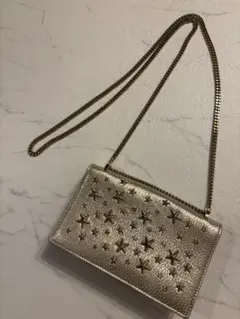 ジミーチュウ　jimmy choo スタッズショルダー　ゴールド　新品未使用