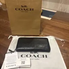 COACH ブラック レザー 長財布