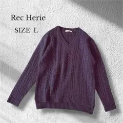 レディース ニット ケーブル編み Vネック 長袖 ラメ入り カジュアル