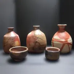 備前焼 おまとめセット 花瓶 壺 湯呑み 陶器 お猪口 ぐい呑み お皿