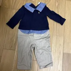 baby GAP 6-12ヶ月 カバーオール ネイビー/ベージュ