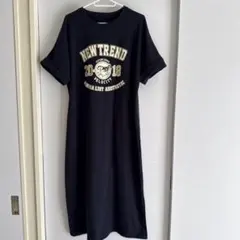 Dazy ブラック 半袖ロングワンピース