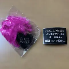 cecil mcbeeボンボンファー付きキーホルダー