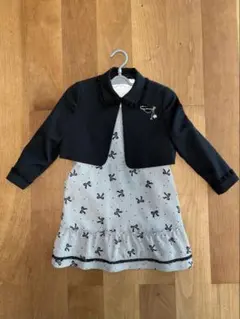 卒服　120 美品　リボン柄フォーマル（ジャケット付き）　卒園式　入学式