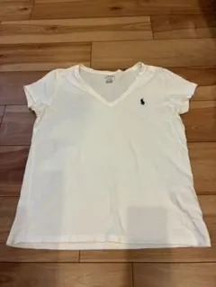Polo Ralph Lauren ホワイト Vネック Tシャツ M