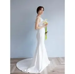 マーメイドライン ノースリーブ ウェディングドレス マーメード マーメイドワンピ