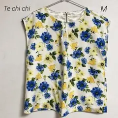 0031 Te chi chi テチチ 花柄 ノースリーブ トップス Mサイズ
