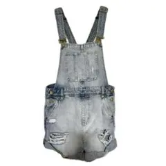 ダメージ オーバーオール サロペット デニム H&M ショートパンツ
