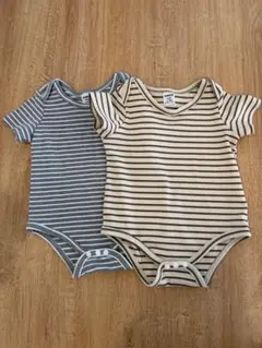 SHEIN ストライプロンパース 2枚セット 1-3M