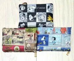 新品　スヌーピー　SNOOPY 折りたたみ　大容量　エコバッグ　3個セット