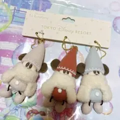 ③ぬいぐるみチャーム3個セット 2025年ディズニー・クリスマス　リルリンリン