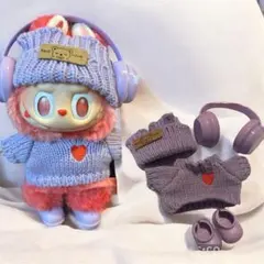 ラブブ 4点セット 推し活 ぬいぐるみ 着せ替え服 LABUBU セーター 靴