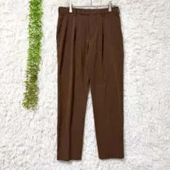 E134 ユニクロ 感動パンツ 2WAYストレッチ コットンライク W73 茶