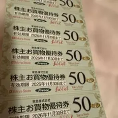 東急株主優待券 東急ストアお買物優待券20枚