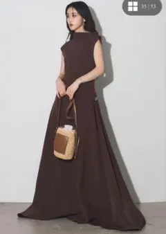 も様未使用タグ付　ANDREA&Co. 【AUBREY】水彩ティアードワンピース ANDREA & Co】【AUBREY】 水彩アートティアードワンピース