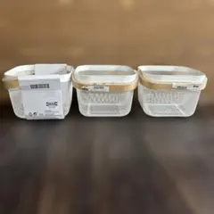 IKEA ホワイト プラスチックバスケット 3個セットのサムネイル