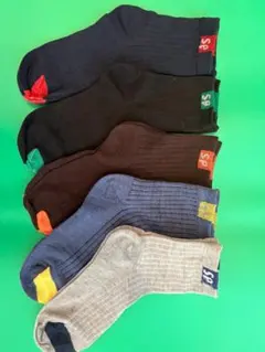 キッズ　ソックス 5足セット カラフル（19cm-22cm）