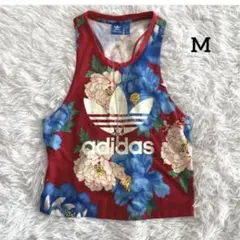 00s y2k adidas ピチT ちびT 花柄　タンク　マブリング　海外