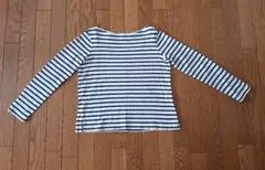 ユニクロ　　ボーダー　　カットソー　　白X紺　　シャツ　　　Mサイズ