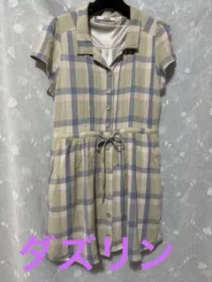 dazzlin チェック柄 半袖ミニワンピース　　　サイズM