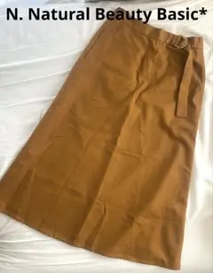 N. Natural Beauty Basic* ロングスカート キャメル M