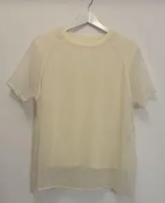 AZUL by moussy シースルースリーブ 半袖トップス アイボリー M