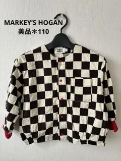美品 MARKEY'S HOGAN チェック柄 110 アウターカーディガン