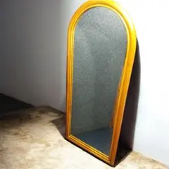 【アンティーク】昭和レトロ アイアンフレーム スタンドミラー 姿見 古道具 アンティーク】昭和レトロ アイアンフレーム スタンドミラー