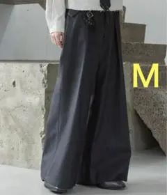 【Spielio】ヴィンテージライクワイドフレア合皮パンツ Mサイズ