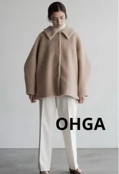 ohga エコムートンコート　ベージュ　S 経堂) OHGA オオガ 22AW エコムートンコート ジャケット レディース S
