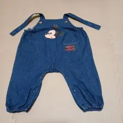 ミッキーマウス デニムロンパース 90cm