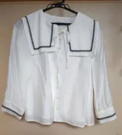 ウィルセレクション セーラーカラーブラウス　ホワイト