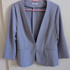 GLACIER ノーカラージャケット M ライトグレー