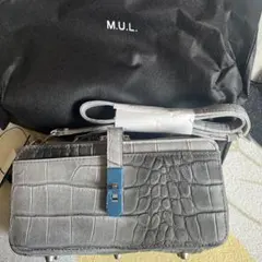 M.U.L. クロコダイル風ショルダーバッグ