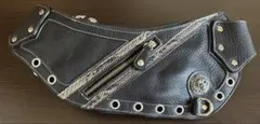 ウエストバッグ チェストバッグ スリムバッグ ショルダーバッグ スカルコンチョ