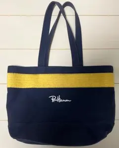 Ron Herman トートバッグ　大きめ　ネイビーxイエロー