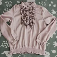 GLACIER フリル付き長袖ブラウス Mサイズ