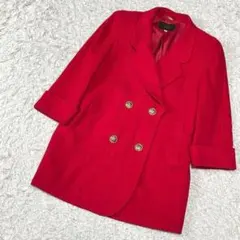 Leilian レリアン 高級 アンゴラ カシミヤ チェスターコート 金ボタン