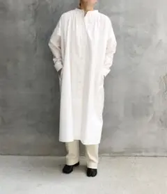 HYKE ハイクC/L BALLOON SLEEVE DRESS ホワイト 1 - メルカリ