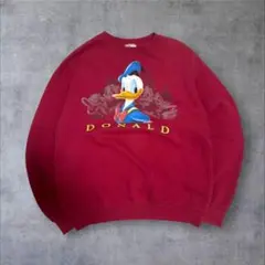【特価】90s made in USAディズニースウェット　ドナルド　トレーナー