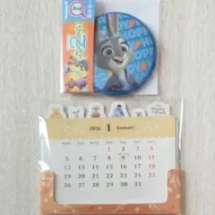 ズートピア2 ジュディホップス缶ミラー くまのプーさんミニカレンダー ディズニー