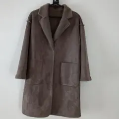 新品　w closet　ボアムートン スエード リバーシブルコート ロングコート