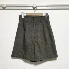アンブルネージュ ウールライク ツイード タックショートパンツ F 裏地あり